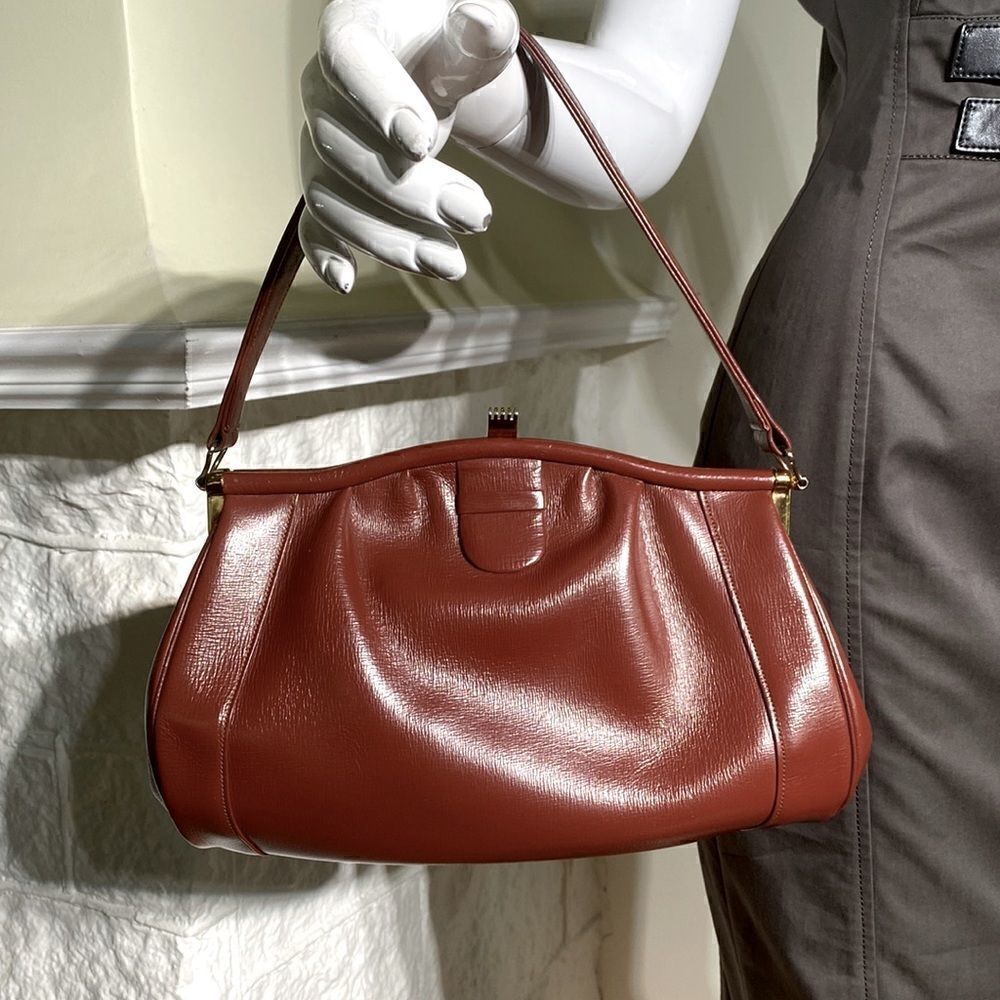 Vintage Leather Satchel London Made England Brown